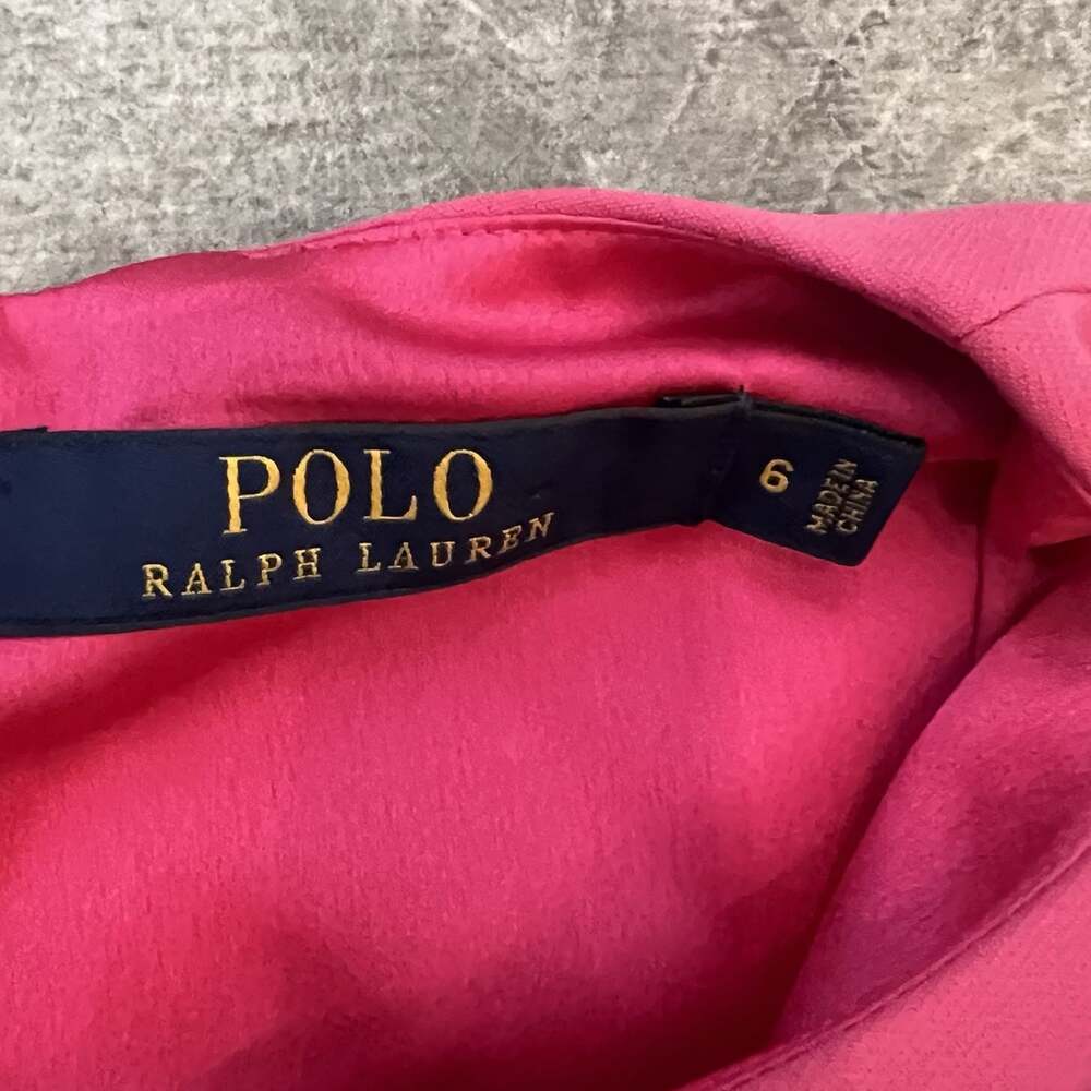 Polo Ralph Lauren Women’s Flounce Hem Mini Dress Size 6 Pink Sleeveless Vintage - Picture 5 of 9